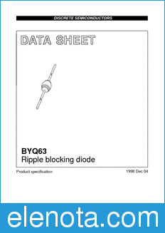 Philips BYQ63 datasheet