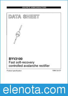 Philips BYV2100 datasheet