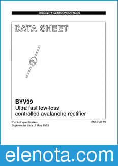 Philips BYV99 datasheet