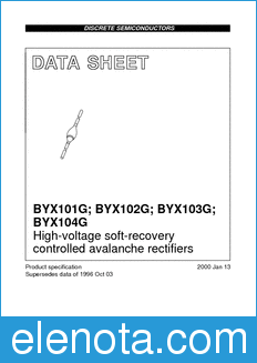 Philips BYX101G datasheet