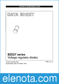 Philips BZD27 datasheet