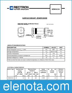 Rectron BZM55C30 datasheet