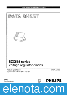 Philips BZX585 datasheet