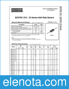 Fairchild BZX79C15 datasheet