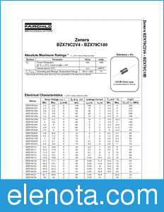 Fairchild Semiconductor BZX79C4V7 datasheet