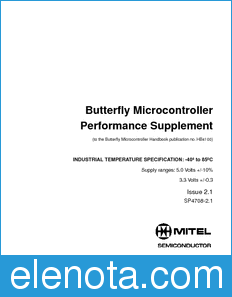 Zarlink Semiconductor Butterfly-Industrial datasheet
