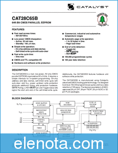Catalyst Semiconductor CAT28C65B datasheet