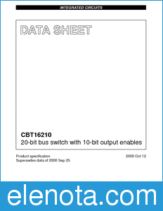 Philips CBT16210 datasheet