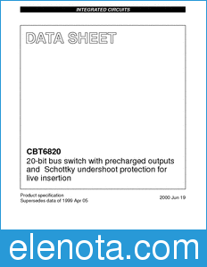 Philips CBT6820 datasheet