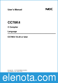 NEC CC78K4 datasheet