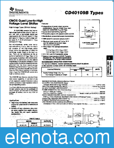 Texas Instruments CD40109B datasheet