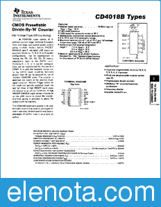 Texas Instruments CD4018B datasheet