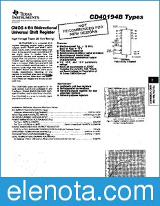 Texas Instruments CD40194B datasheet