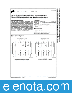 National Semiconductor CD4049UBC datasheet