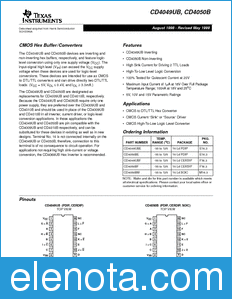 Texas Instruments CD4050B datasheet