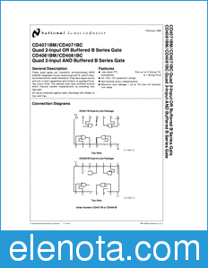 National Semiconductor CD4071BC datasheet