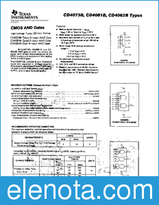Texas Instruments CD4081B datasheet