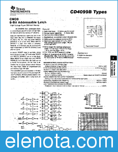 Texas Instruments CD4099B datasheet