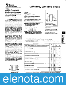 Texas Instruments CD4510B datasheet