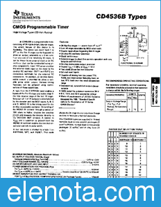 Texas Instruments CD4536B datasheet