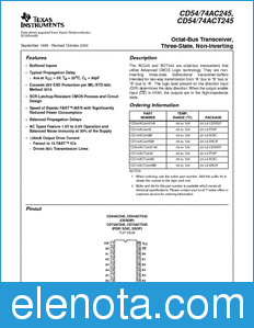 Texas Instruments CD54AC245 datasheet