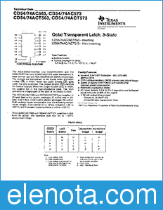 Texas Instruments CD54AC573 datasheet
