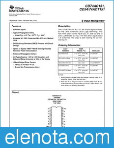 Texas Instruments CD54ACT151 datasheet