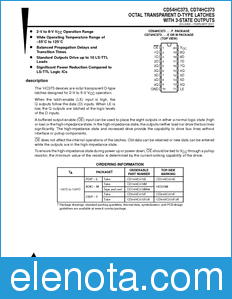 Texas Instruments CD54HC373 datasheet