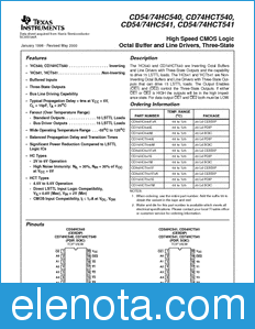 Texas Instruments CD54HC541 datasheet