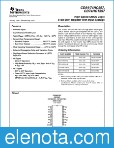Texas Instruments CD54HC597 datasheet