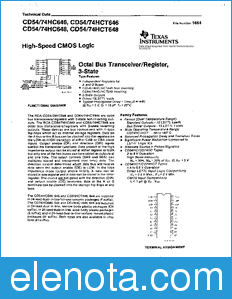 Texas Instruments CD54HC646 datasheet