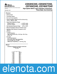 Texas Instruments CD54HCT245 datasheet