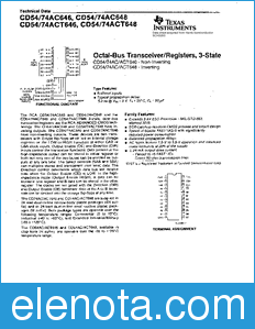 Texas Instruments CD74AC646 datasheet
