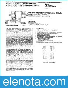 Texas Instruments CD74AC652 datasheet