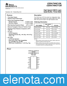 Texas Instruments CD74HC126 datasheet