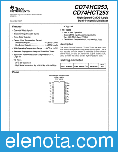 Texas Instruments CD74HC253 datasheet