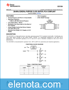 Texas Instruments CDCV304 datasheet