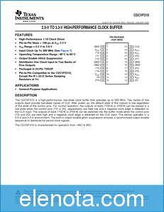 Texas Instruments CDCVF310 datasheet