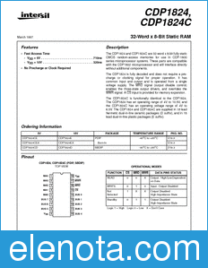 Intersil CDP1824 datasheet