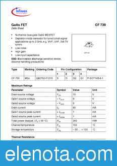 Infineon CF739 datasheet