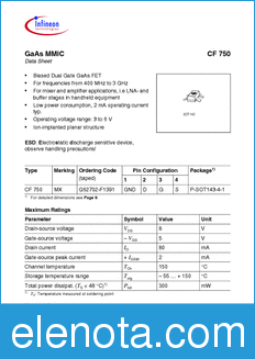 Infineon CF750 datasheet