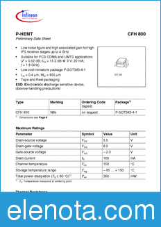 Infineon CFH800 datasheet