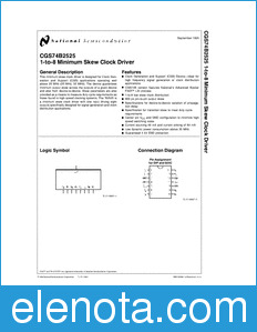 National Semiconductor CGS74B2525 datasheet