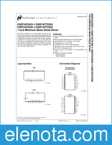 National Semiconductor CGS74CT2525 datasheet