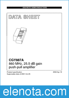 Philips CGY887A datasheet