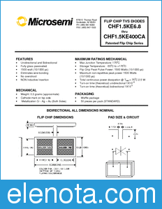 Microsemi CHF1.5KE350A datasheet