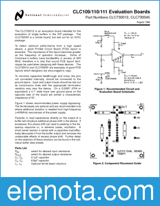 National Semiconductor CLC109EB datasheet
