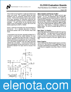 National Semiconductor CLC533 datasheet