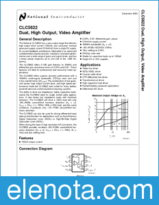 National Semiconductor CLC5622 datasheet