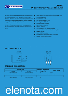 Champion Microelectronic CM1117 datasheet